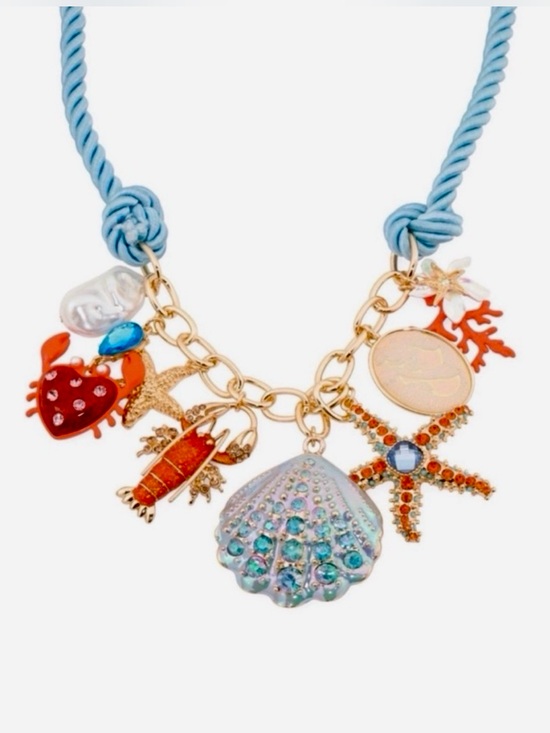 Betsey Johnson Jewelry - Betsey Johnson Sea Life rope charm necklace